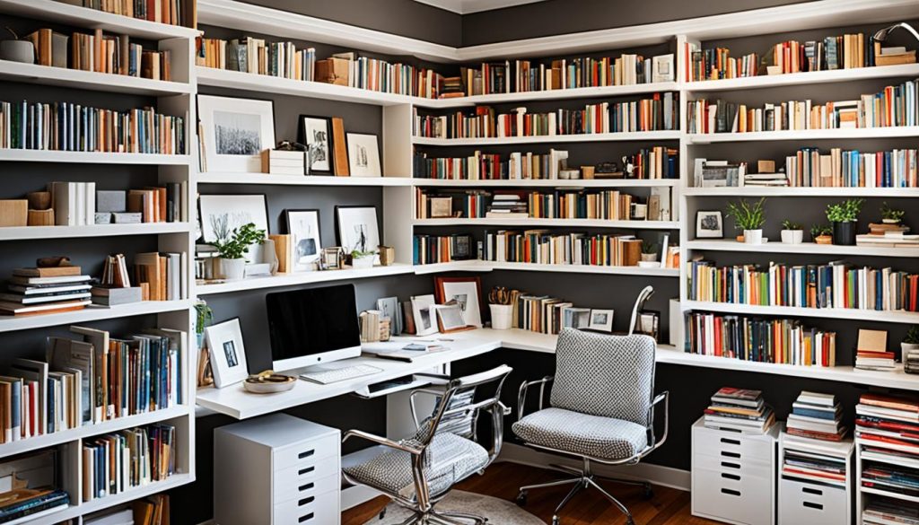 home office library wall