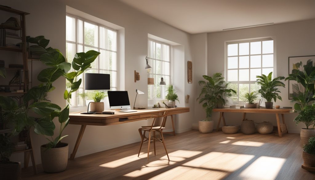 natural light in home office